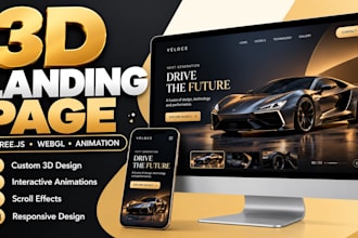 immersive 3d landing page website for luxury brand 3d animated website three js