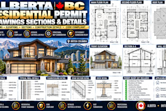 create alberta bc residential permit drawings sections details