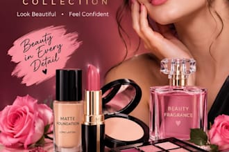 design luxury cosmetics ads