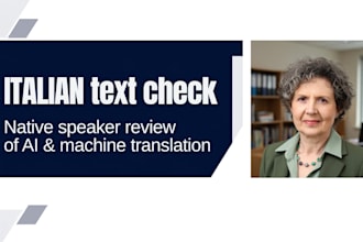 check your ai or machine translated italian text for errors