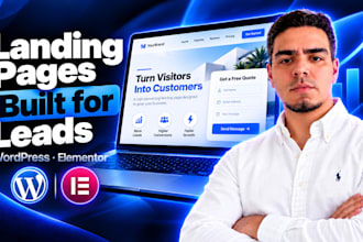 design a lead generation landing page in wordpress elementor