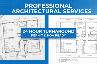 create 2d floor plans, permit drawings, and hoa submission plans in 24 hours