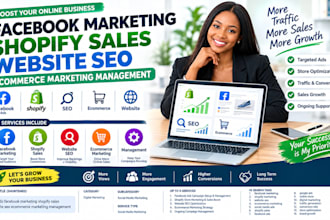 do facebook marketing shopify sales website seo ecommerce marketing  management