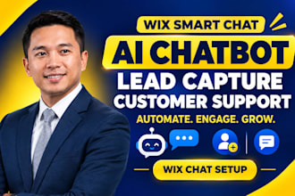 set up wix smart chat ai chatbot for lead capture and customer support