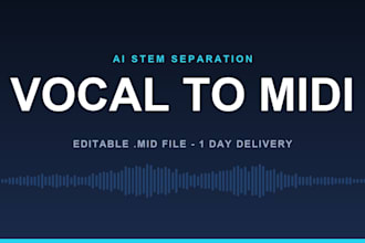 transcribe your vocal melody or humming into clean midi notes