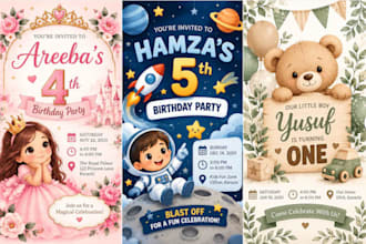 design a kids birthday invitation