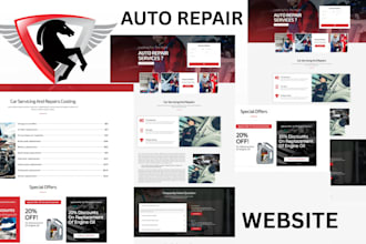 design a professional wordpress auto repair website for your garage