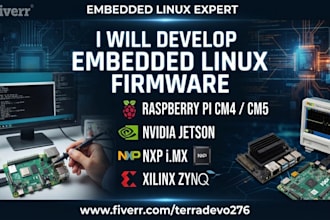 develop embedded linux firmware for raspberry pi cm4 cm5 jetson nxp xilinx