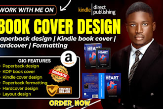 do book cover design, kindle cover, hardcover, and paperback cover design