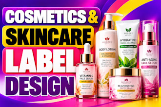 design luxury cosmetics and skincare product labels