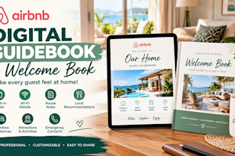 create an airbnb digital guidebook and vacation rental welcome book