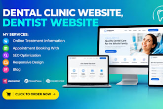design dental clinic website for dentists, dentist website