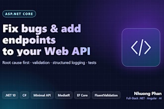 fix bugs and add endpoints to your asp net core web API
