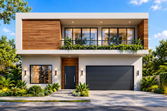 create 3d house models and photorealistic exterior architectural rendering