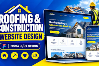 design roofing and construction website in figma