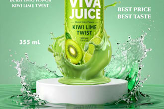 design professional beverage and drink product advertisements