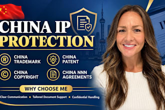 provide china trademark, patent, copyright and nnn protection services