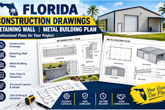 design florida construction drawing retaining wall metal building plan