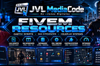do custom fivem resources, lua scripts, and user interfaces for roleplay server