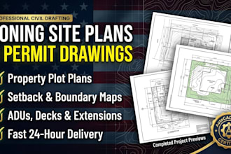 draw zoning site plan permit drawings residential property plot plan