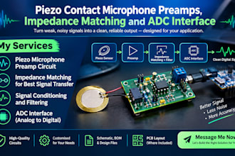 design piezo contact microphone preamps, impedance matching and adc interface