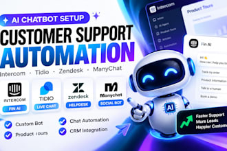 setup intercom fin ai chatbots tidio intercom product tours and customer support