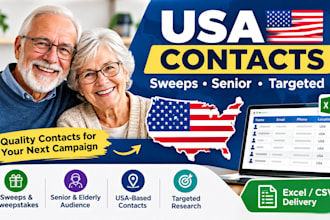 provide sweeps leads, senior elderly leads, USA leads, and targeted leads