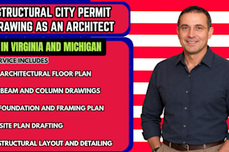 do structural engineer city permit drawing set as architect in virginia michigan