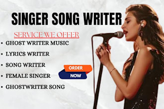 be your female singer and songwriter for gospel, christian pop, and edm