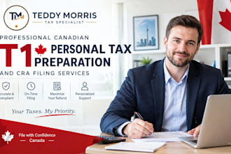 provide professional canadian t1 personal tax preparation, cra filing services