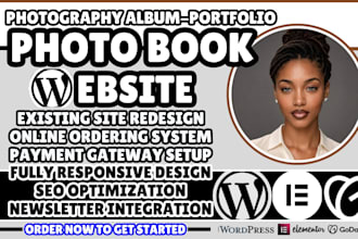design a photo book website, photo album website, photobook store