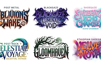 create post metal blackgaze shoegaze post rock band logo