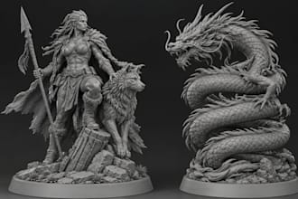 sculpt 3d models and characters for 3d printing