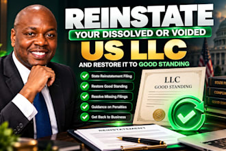 reinstate your dissolved or voided US llc and restore it to good standing