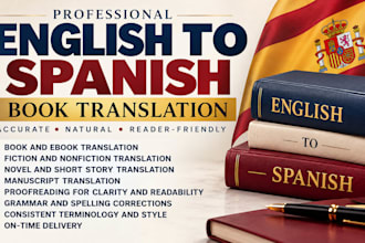 translate, proofread, and edit english books and ebooks into spanish