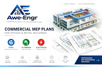 design mep plans for commercial buildings and office spaces