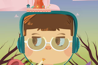 draw illustration cartoon characters design