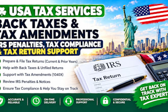 help with back taxes, tax amendments, irs penalties and tax returns