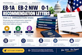 write a recommendation letter for eb1, eb2 niw, and o1 visas