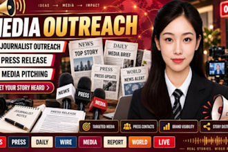 research journalists and provide newswire distribution and media outreach