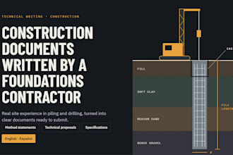 write construction method statements and technical proposals