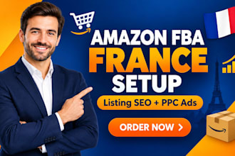 setup amazon fba france store, optimize france amazon listing seo, and run ppc