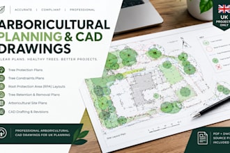 create arboricultural planning and tree protection cad drawings