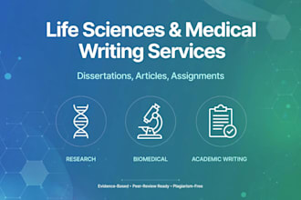 write biology, medical and life sciences research content