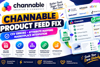 fix channable product feed CSV errors attribute mapping marketplace integration