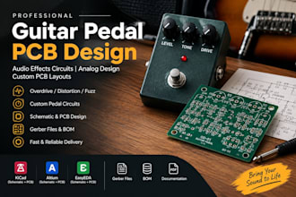 design custom guitar pedal pcb and audio effects circuits