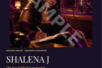 write a professional entertainment epk press kit