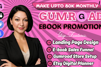 do gumroad store setup, ebook marketing, gumroad ebook promotion, sales funnel