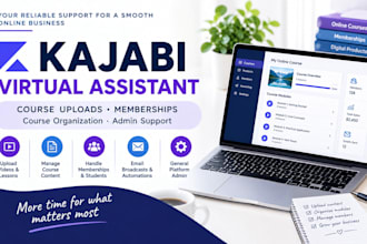 be your kajabi virtual assistant for courses and memberships