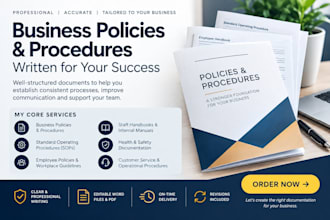 write professional business policies and procedures